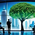 Home 4 대체투자 포트폴리오에서의 카테고리별 투자 - **Prompt:** A dynamic, high-tech visualization of innovation meeting finance in the world of Private...