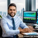 Home 17 대체투자 포트폴리오의 중요성 - A modern Brazilian investor sitting at a sleek home office desk, surrounded by multiple digital scre...